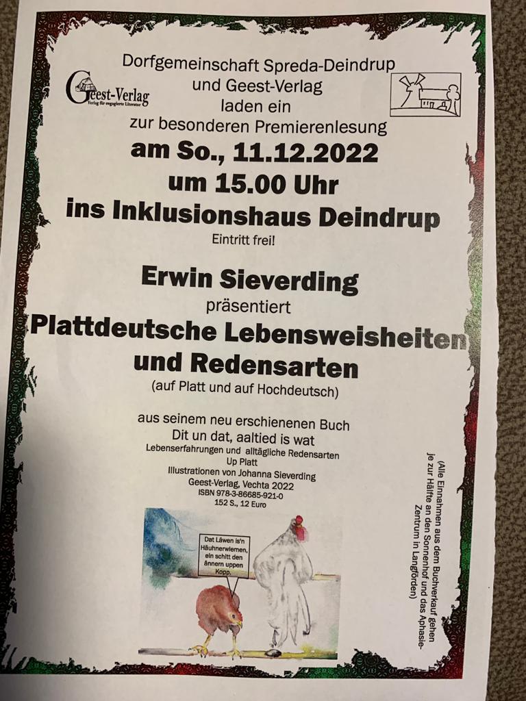 Plattdeutsche Lebensweisheiten